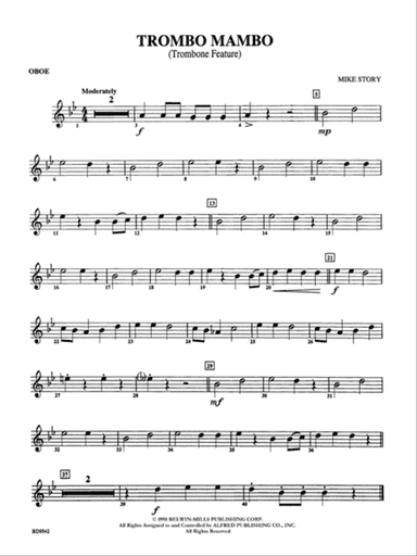 Trombo Mambo (Trombone Feature): Oboe