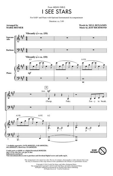 I See Stars (from Mean Girls: The Broadway Musical) (arr. Mark Brymer)