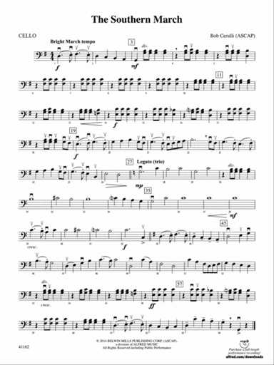 The Southern March: Cello