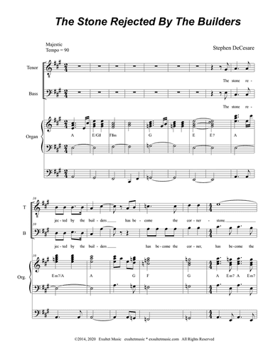 The Stone Rejected By The Builders (Duet for Tenor and Bass Solo)