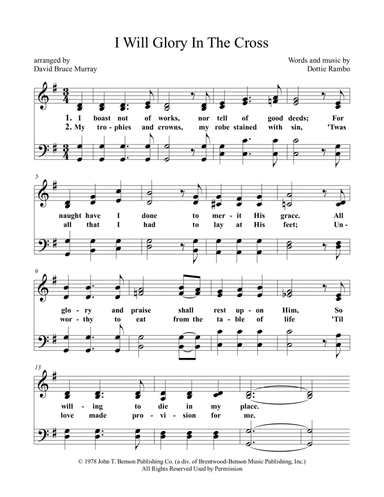 I Will Glory In The Cross