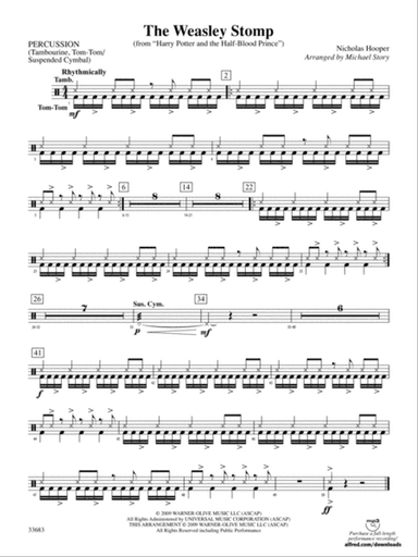 The Weasley Stomp (from Harry Potter and the Half-Blood Prince): 1st Percussion