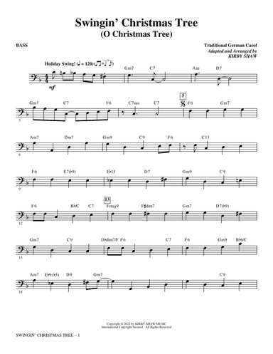 Swingin' Christmas Tree (O Christmas Tree) (arr. Kirby Shaw) - Bass