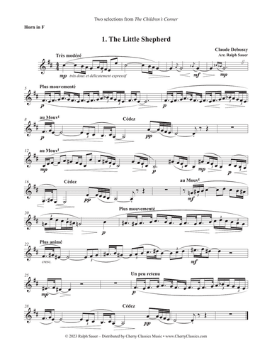 Two Selections from the Children’s Corner for Horn and Piano