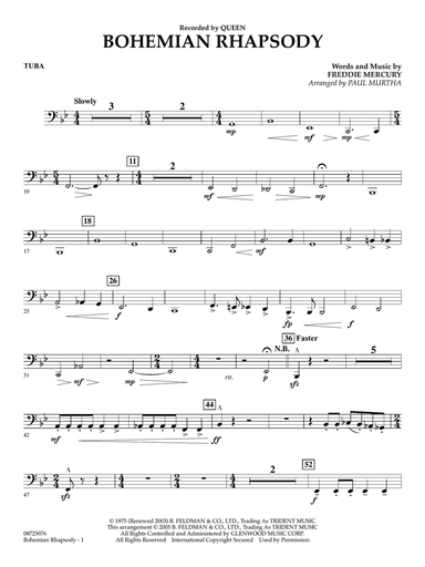 Bohemian Rhapsody (arr. Paul Murtha) - Tuba