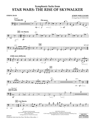 Symphonic Suite from Star Wars: The Rise of Skywalker (arr. Bocook) - String Bass
