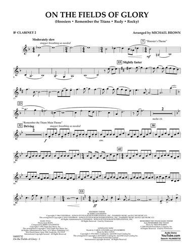 On the Fields of Glory - Bb Clarinet 2