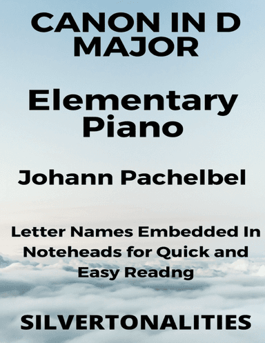 Canon in D Major Easy Elementary Piano Sheet Music