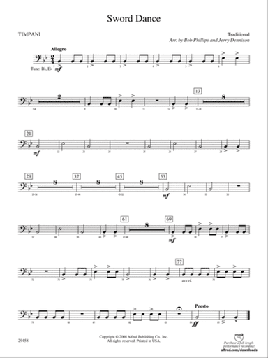 Sword Dance: Timpani