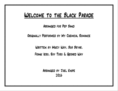 Welcome To The Black Parade