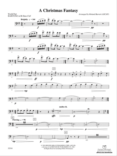 A Christmas Fantasy: (wp) B-flat Baritone B.C.
