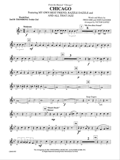 Chicago! (from the Musical Chicago!): WP 2nd B-flat Trombone T.C.