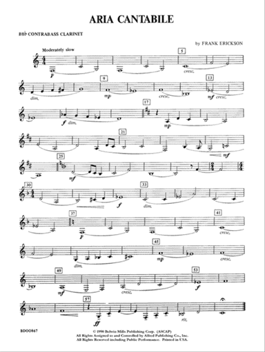 Aria Cantabile: B-flat Contrabass Clarinet