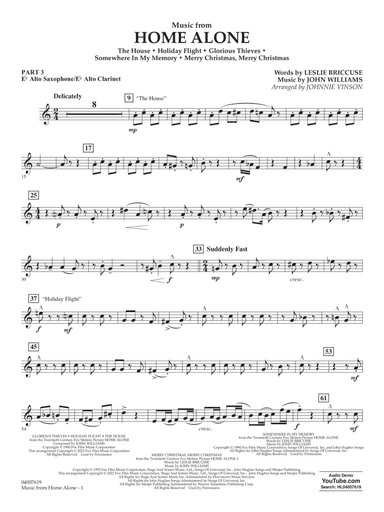 Music from Home Alone - Pt.3 - Eb Alto Sax/Alto Clar.