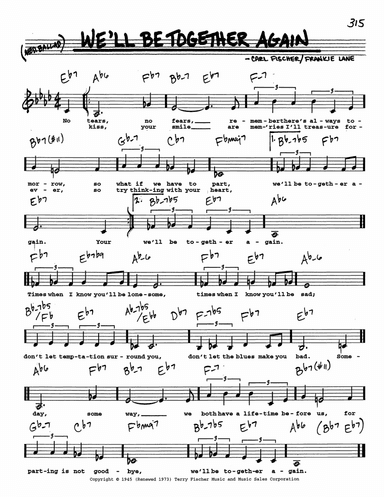 We'll Be Together Again (Low Voice)