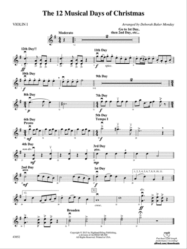 The 12 Musical Days of Christmas: 1st Violin