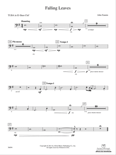 Falling Leaves: (wp) E-flat Tuba B.C.