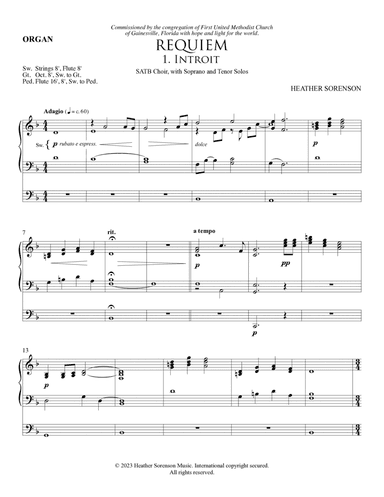 Requiem (Chamber Orchestra) - Organ