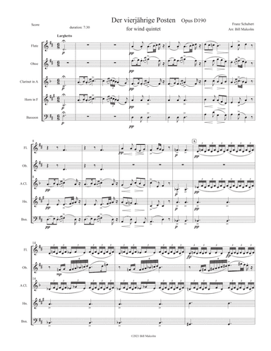 Der vierjährige Posten for wind quintet