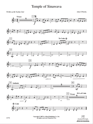 Temple of Sinawava: (wp) B-flat Tuba T.C.