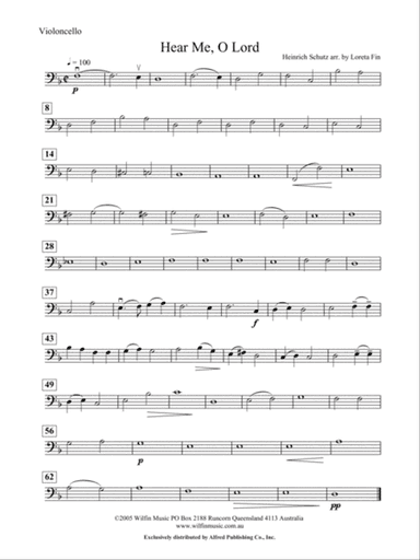 Hear Me O Lord: Cello