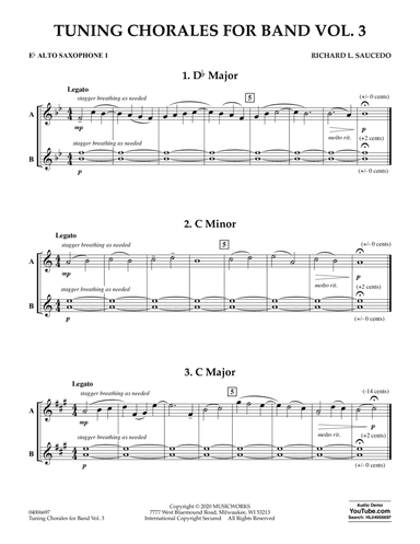 Tuning Chorales for Band Vol. 3 - Eb Alto Saxophone 1
