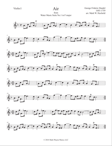 Air from Water Music Suite No.1 in F major