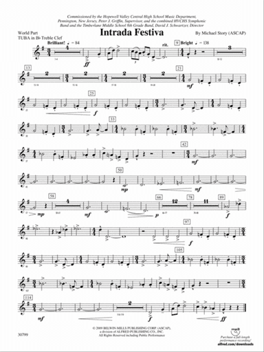 Intrada Festiva: (wp) B-flat Tuba T.C.