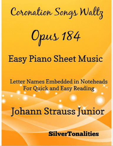 Coronation Songs Waltz Opus 184 Easy Piano Sheet Music