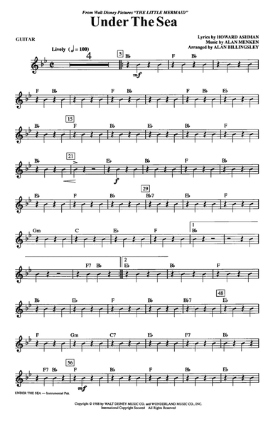 Under The Sea (arr. Alan Billingsley) - Guitar