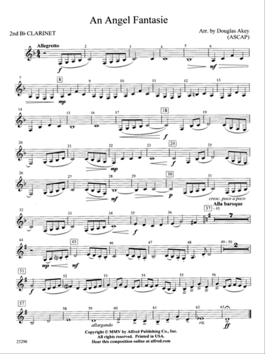 An Angel Fantasie: 2nd B-flat Clarinet