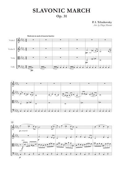 Slavonic March for String Quartet
