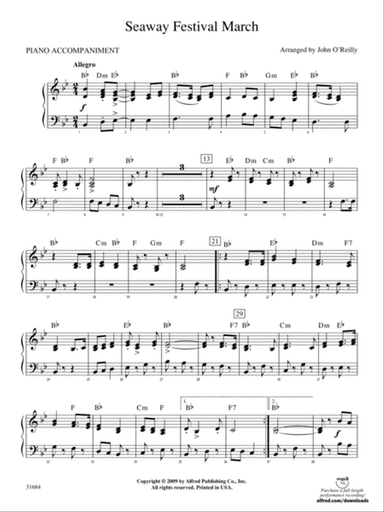 Seaway Festival March: Piano Accompaniment
