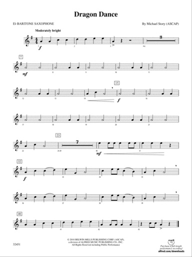 Dragon Dance: E-flat Baritone Saxophone