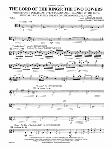 The Lord of the Rings: The Two Towers, Symphonic Suite from: Viola