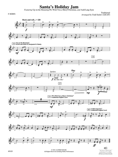 Santa's Holiday Jam: 1st F Horn