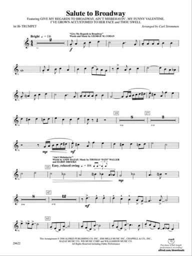 Salute to Broadway: 1st B-flat Trumpet