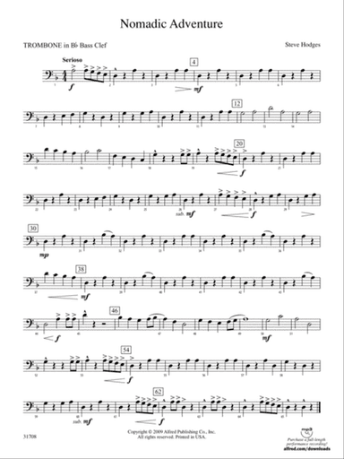 Nomadic Adventure: (wp) 1st B-flat Trombone B.C.