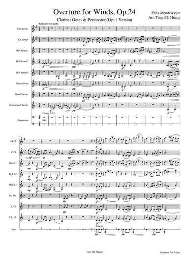 Mendelssohn: Overture for Winds Op.24 for Clarinet Choir