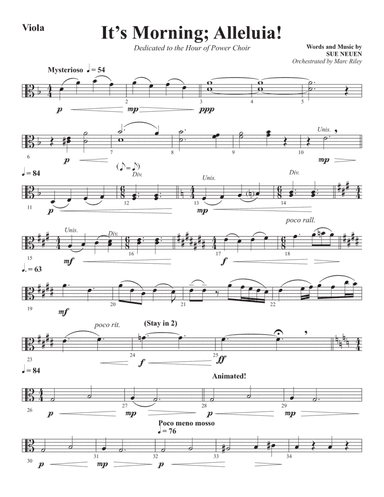 It's Morning; Alleluia! - Viola