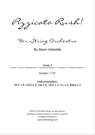 Pizzicato Rush! for String Orchestra