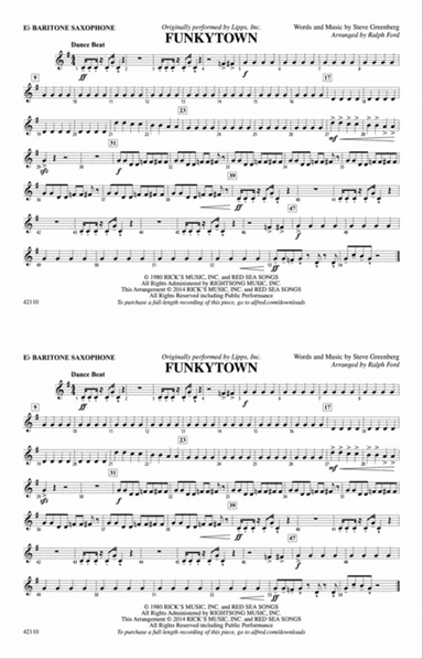 Funkytown: E-flat Baritone Saxophone