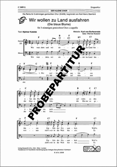 Wir wollen zu Land ausfahren