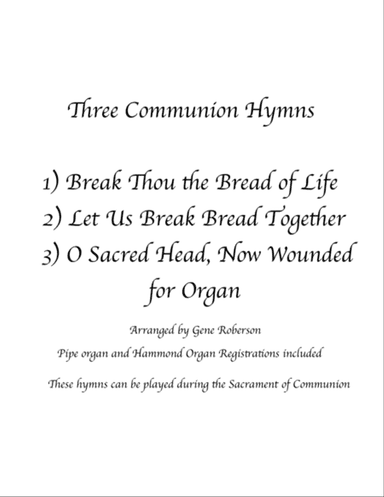 Three Communion Hymns for Organ