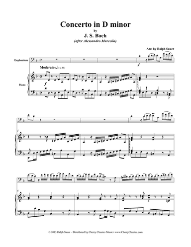 Concerto in D minor for Euphonium & Piano