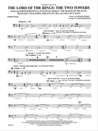 The Lord of the Rings: The Two Towers, Symphonic Suite from: String Bass