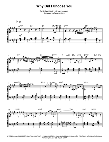 Why Did I Choose You