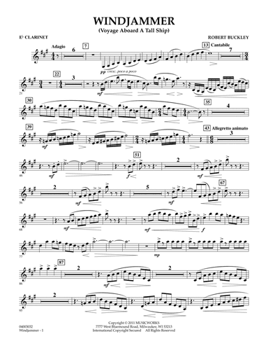 Windjammer (Voyage Aboard A Tall Ship) - Eb Clarinet