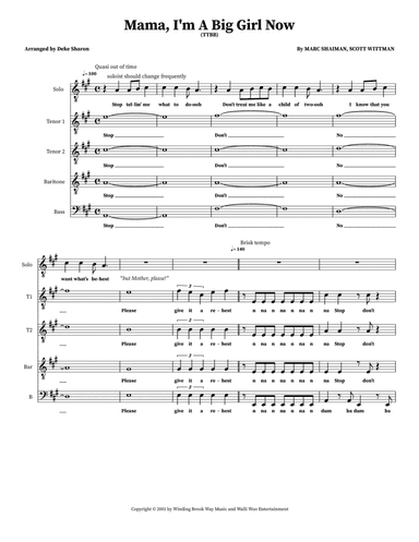 Mama, I'm A Big Girl Now