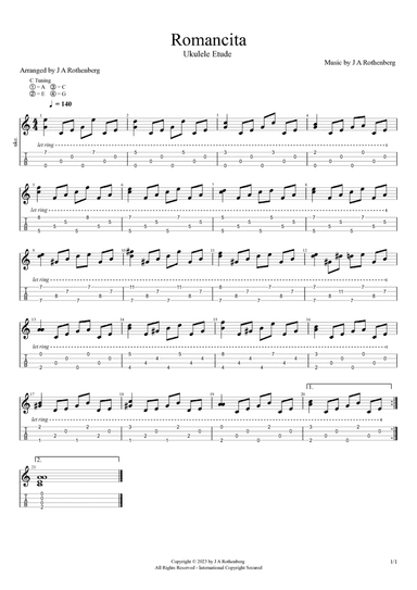 Romancita Ukulele Etude